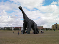 dinosaur on southsea common destroyed by fire