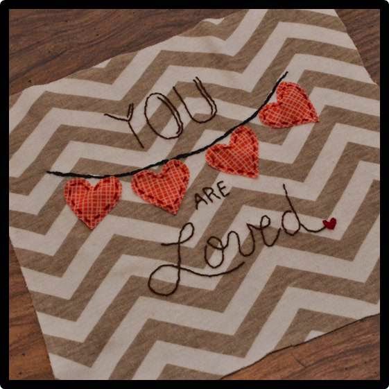 A Texas Belle "Love" Embroidered Wall Hanging