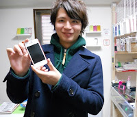 千葉県勝浦市よりご来店　iPhone4S修理 ガラス液晶割れ＆電源ボタンが押せない症状