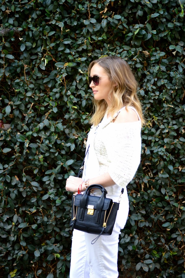 How To Wear White Overalls In Spring- Paige Denim Overalls- Schutz Heels- LA Fashion Blogger- Ashley Murphy