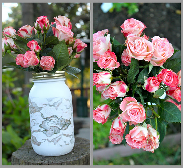 The Awesometastic Bridal Blog DIY Lace Mason Jars