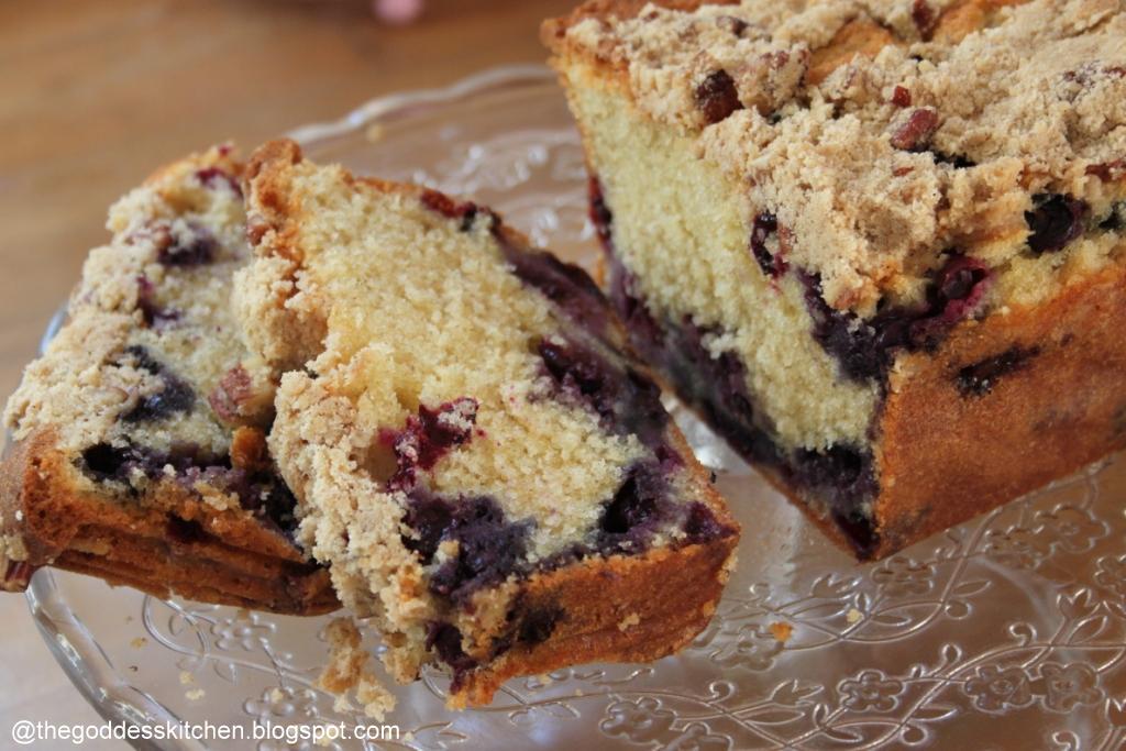 ♥ The Goddess's Kitchen ♥ Blueberry Crumble Loaf