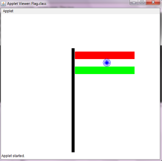 Programming Wala Codes and Tutorials Applet program to draw national flag