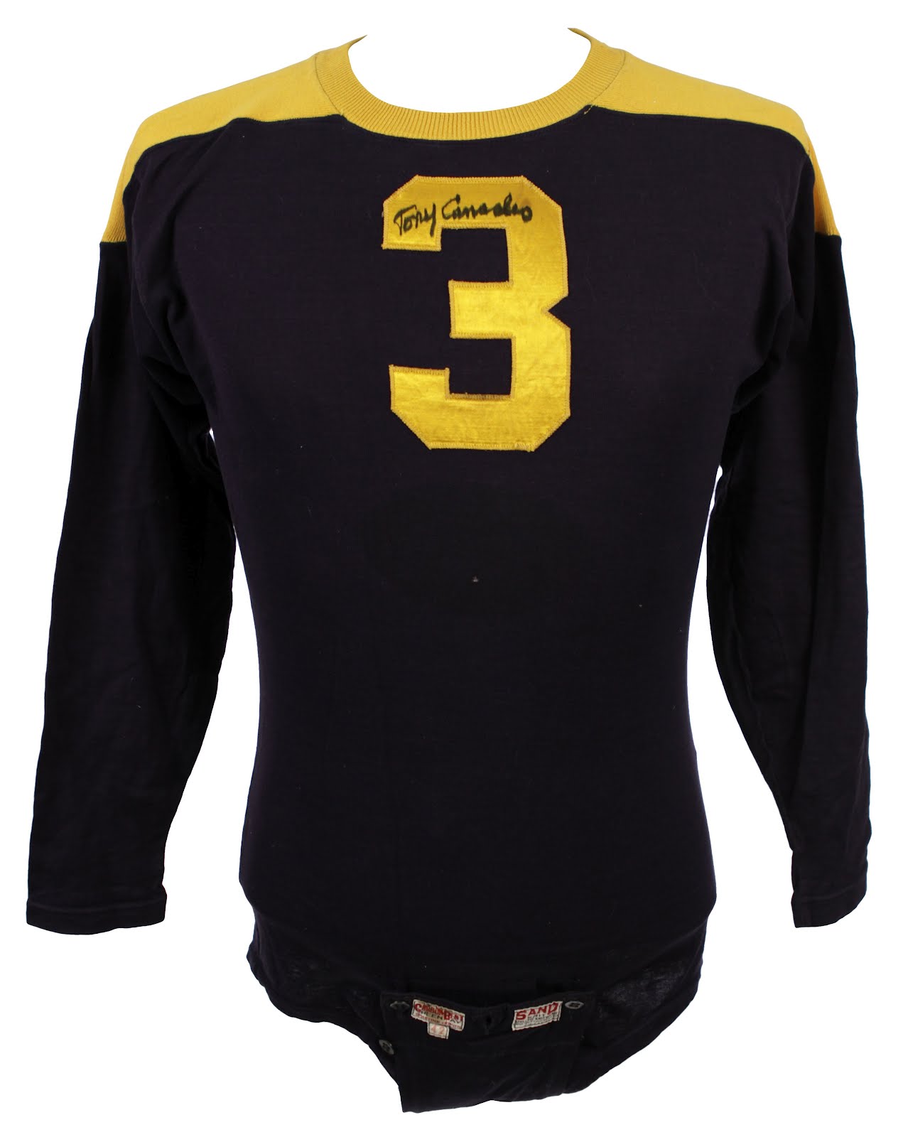 The Wearing Of the Green (and Gold): Auction Gold - 1946-48 Tony Canadeo  Jersey
