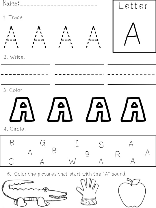 Preschool alphabet worksheets pdf image