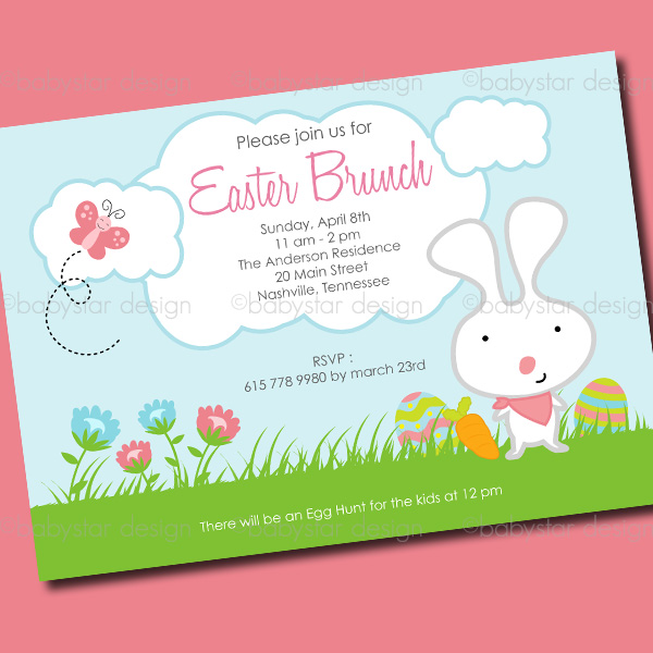 babystar design digital clipart and template store easter party easter invitation templates