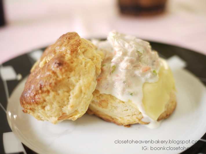 Cheddar Buttermilk Biscuits with Tuna Spread