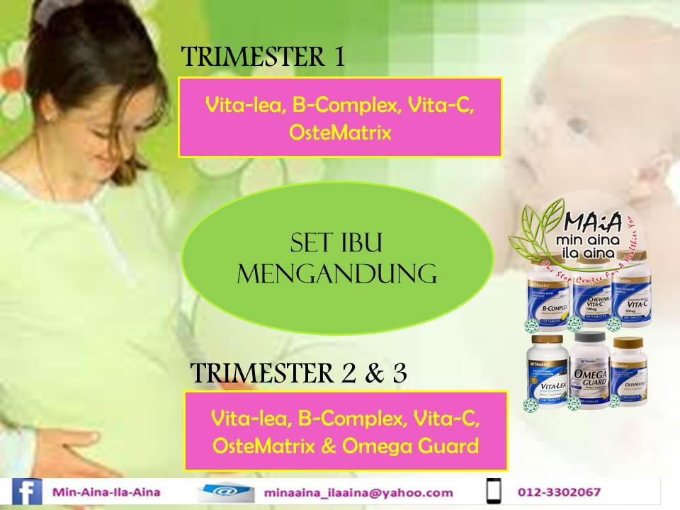 Set Vitamin Shaklee Untuk Ibu Mengandung Min Aina Ila Aina