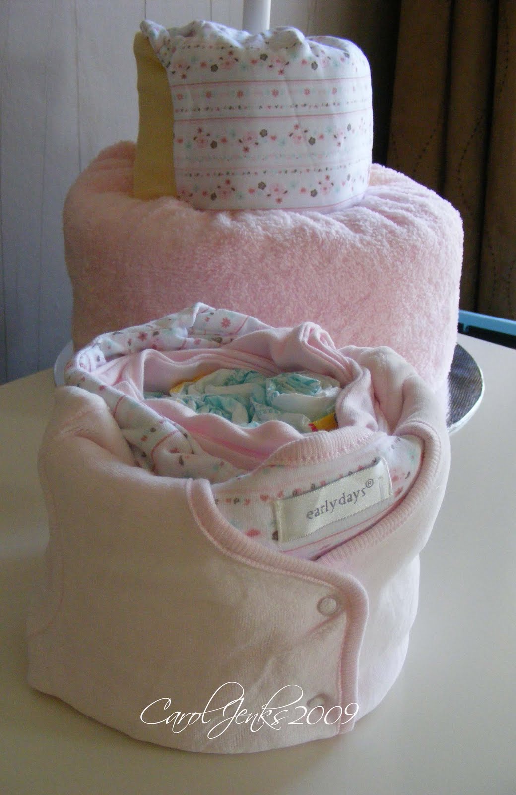 Carol's Crafty Corner Nappy Cake Tutorial