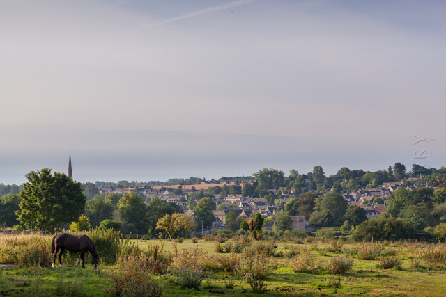 The town of Burford surrounded by the Cotswold landscape by Martyn Ferry Photography