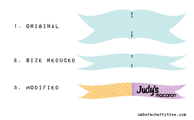 Under A Cherry Tree Easy PrintandCut Cake Topper Flags