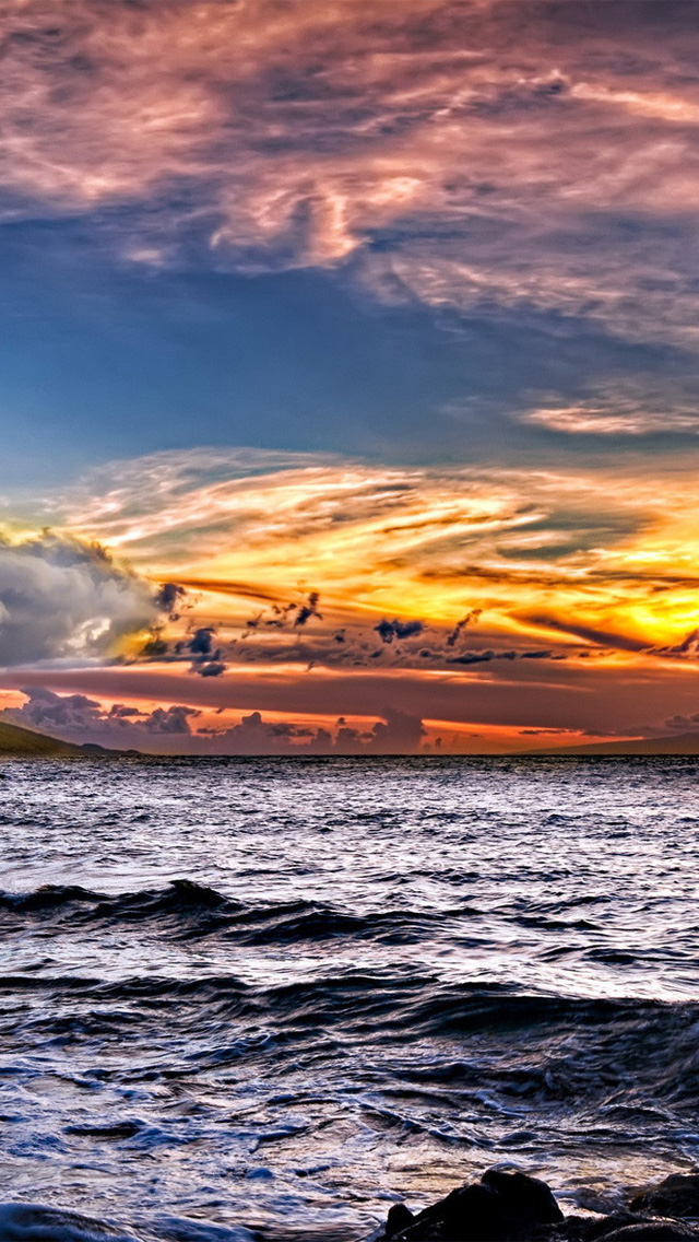 Free Download Ocean Beach Sunset HD iPhone 5 Wallpapers Part One