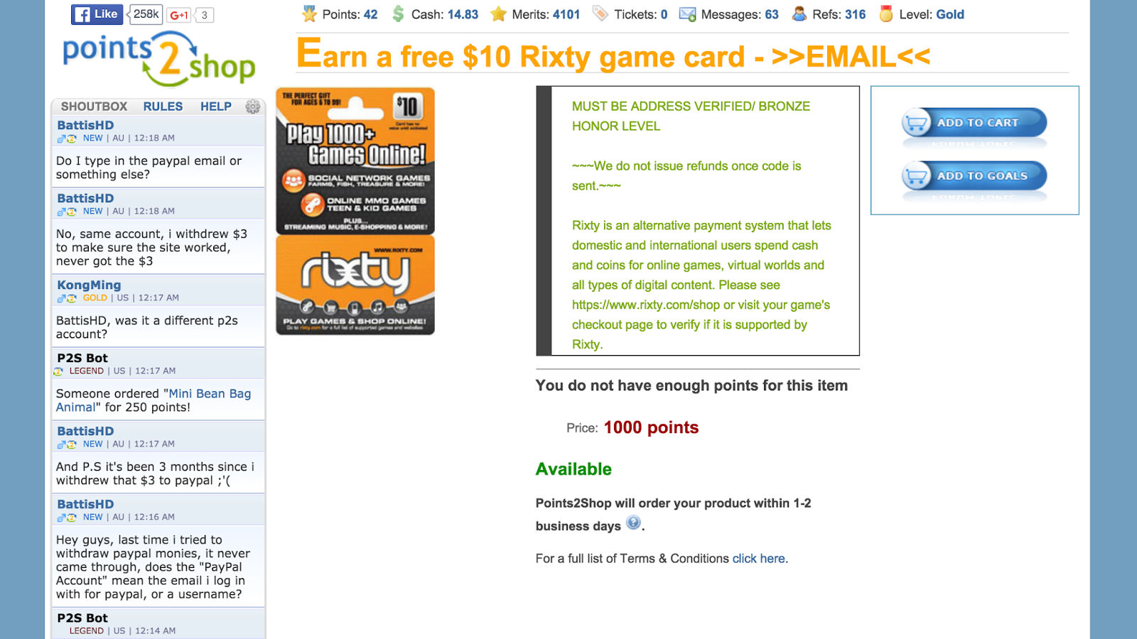 robux roblox redeem 1000 points2shop rixty