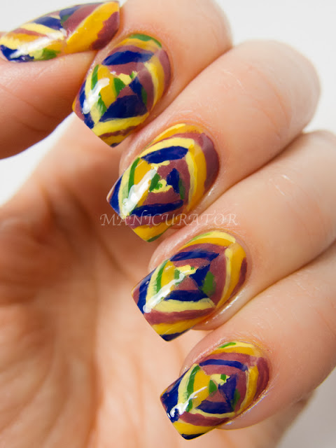 Inspired by Kandinsky Colour Studies Nail Art with Born Pretty