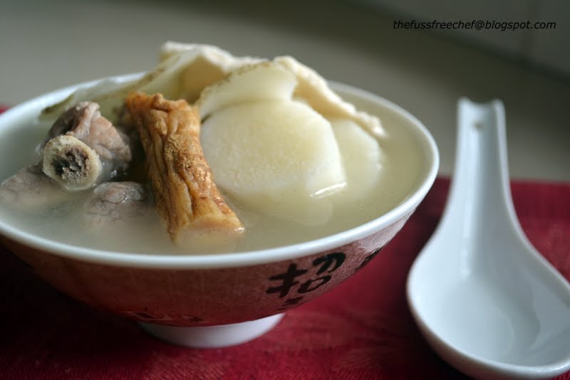 the FUSS FREE chef Herbal Pork Ribs Soup with Chinese Yam