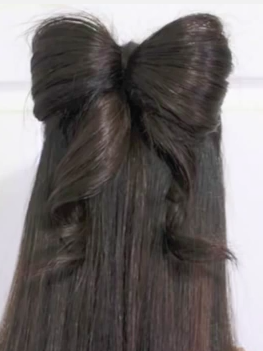 Half Up And Half Down Hair Bow Hairstyle Tutorial For Long Hair