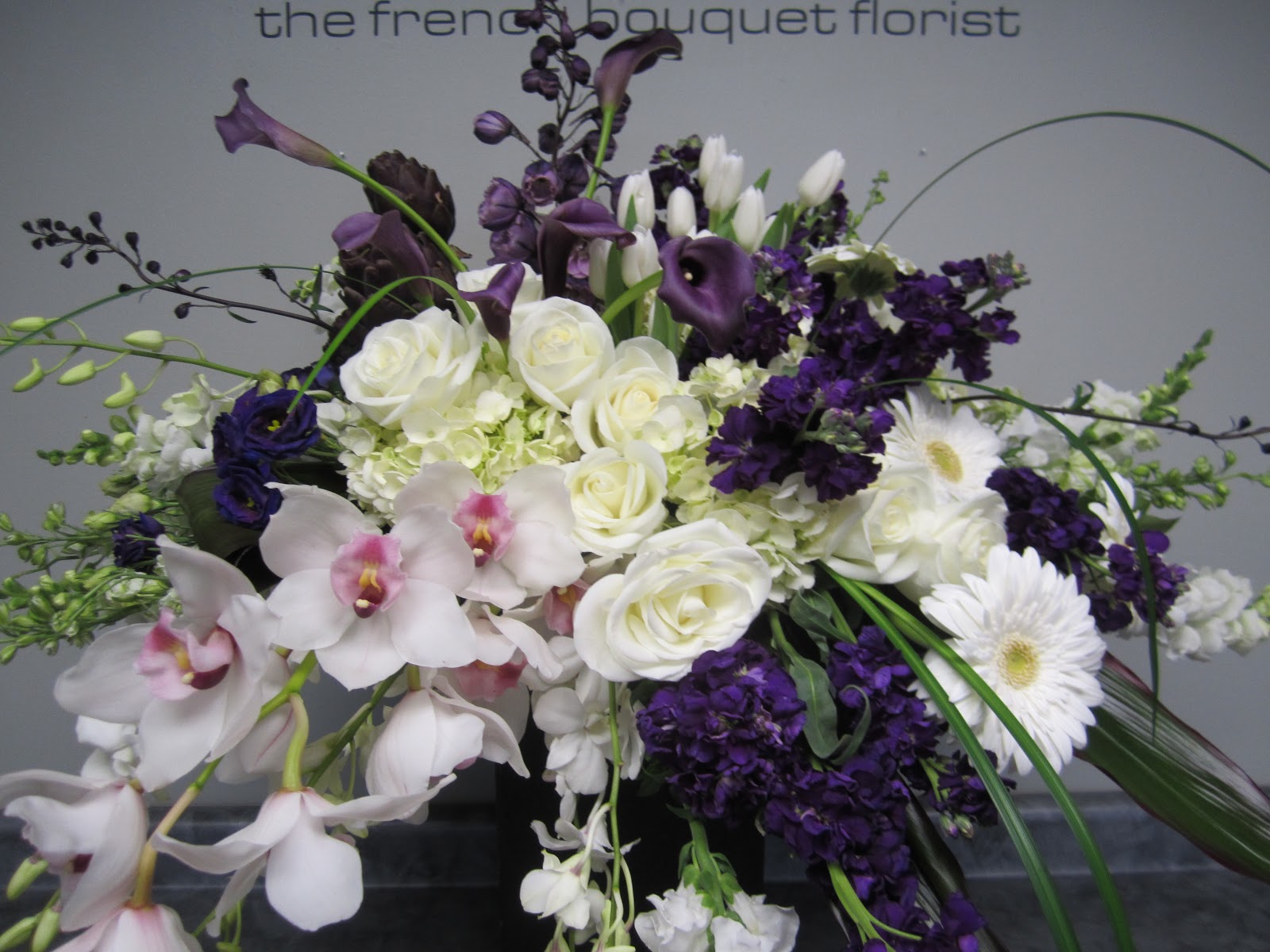 funeral flowers I made a purple version of this for my