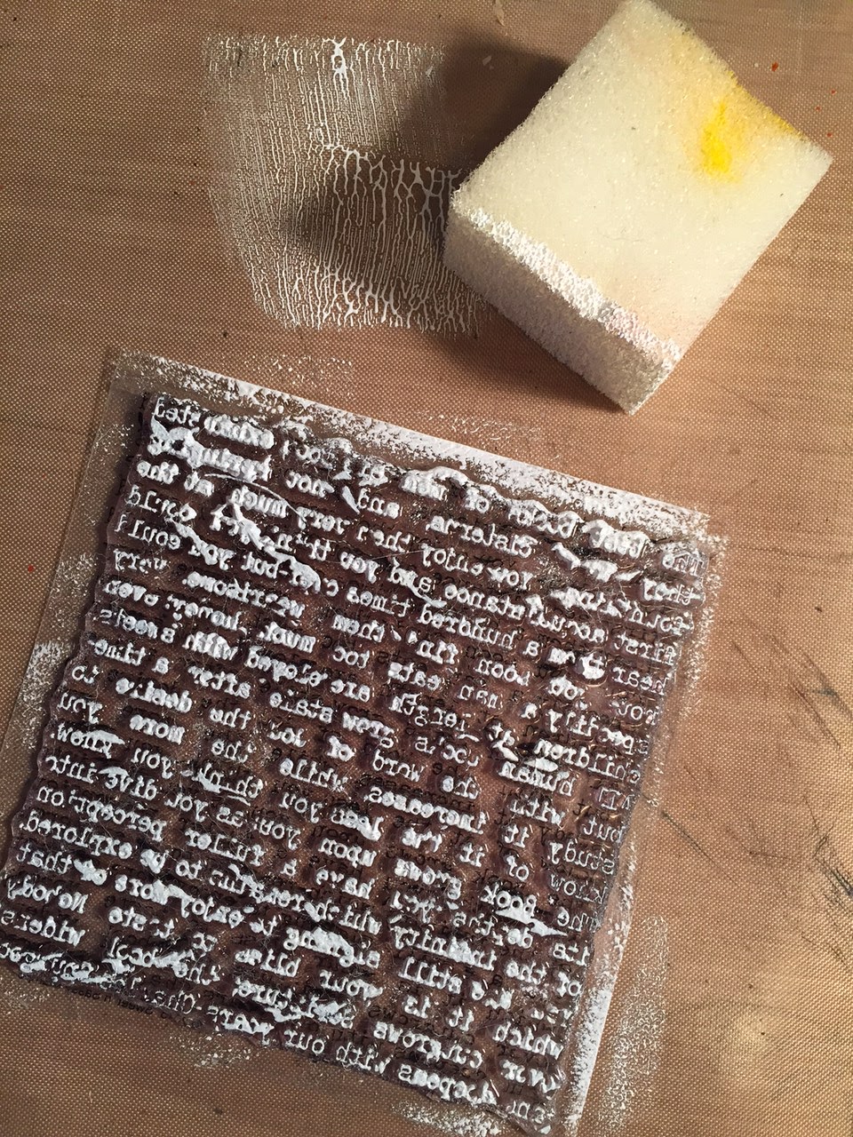 Paperie Petals Gesso Resist Technique