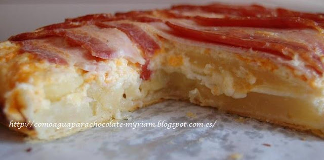 Tatin De Beicon Y Patatas.
