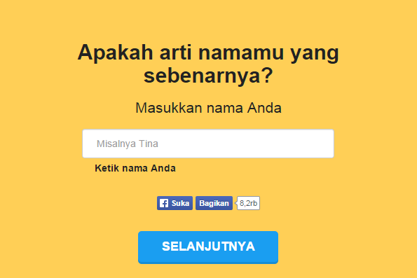 NameTest Aplikasi Cek Arti Nama Paling Populer di Facebook
