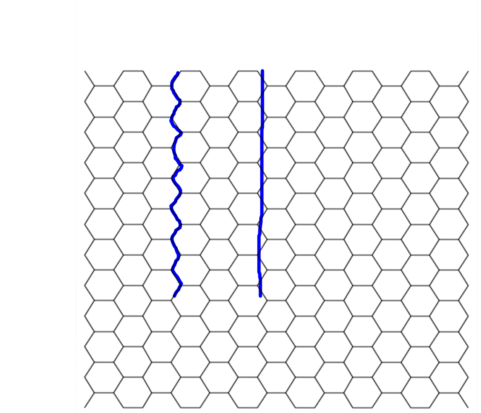 Hexagonal Grid image regarding Printable Hex Grid titled Hexagonal Grid