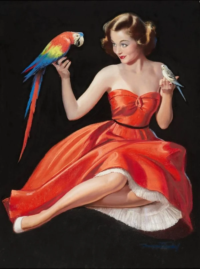 John Bradshaw Crandell 1896-1966 | American Glamour and Pin-Up painter