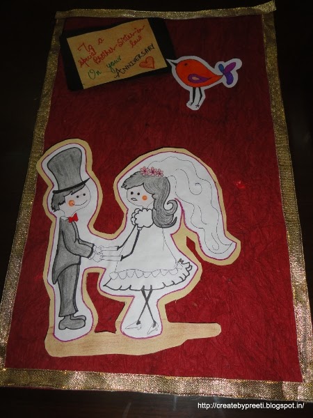 Home Made Wedding Anniversary Card