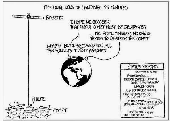 mr. prime minister, no one is trying to destroy the comet. #Cometlanding #Philae