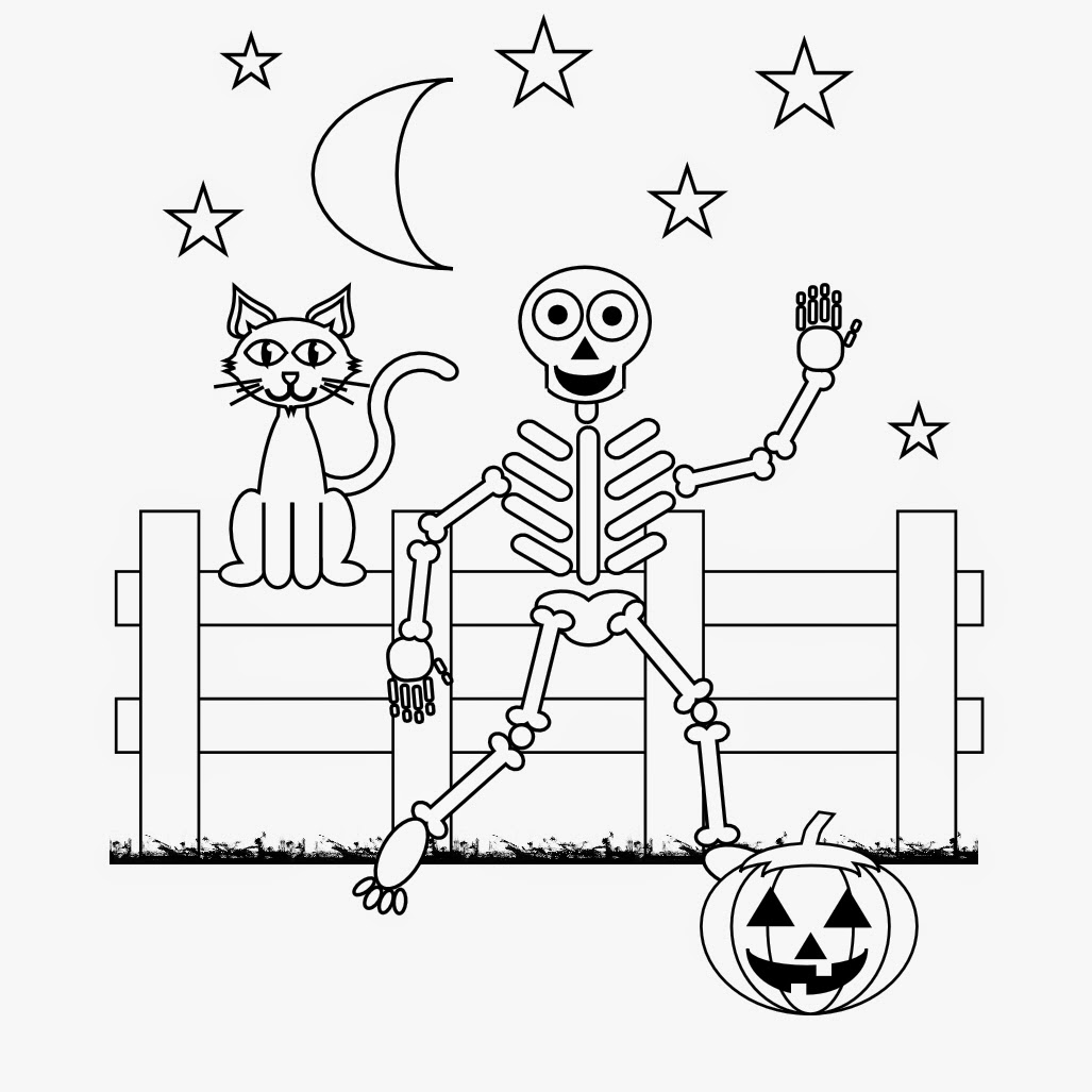 Halloween Skeleton Coloring Pages Printable