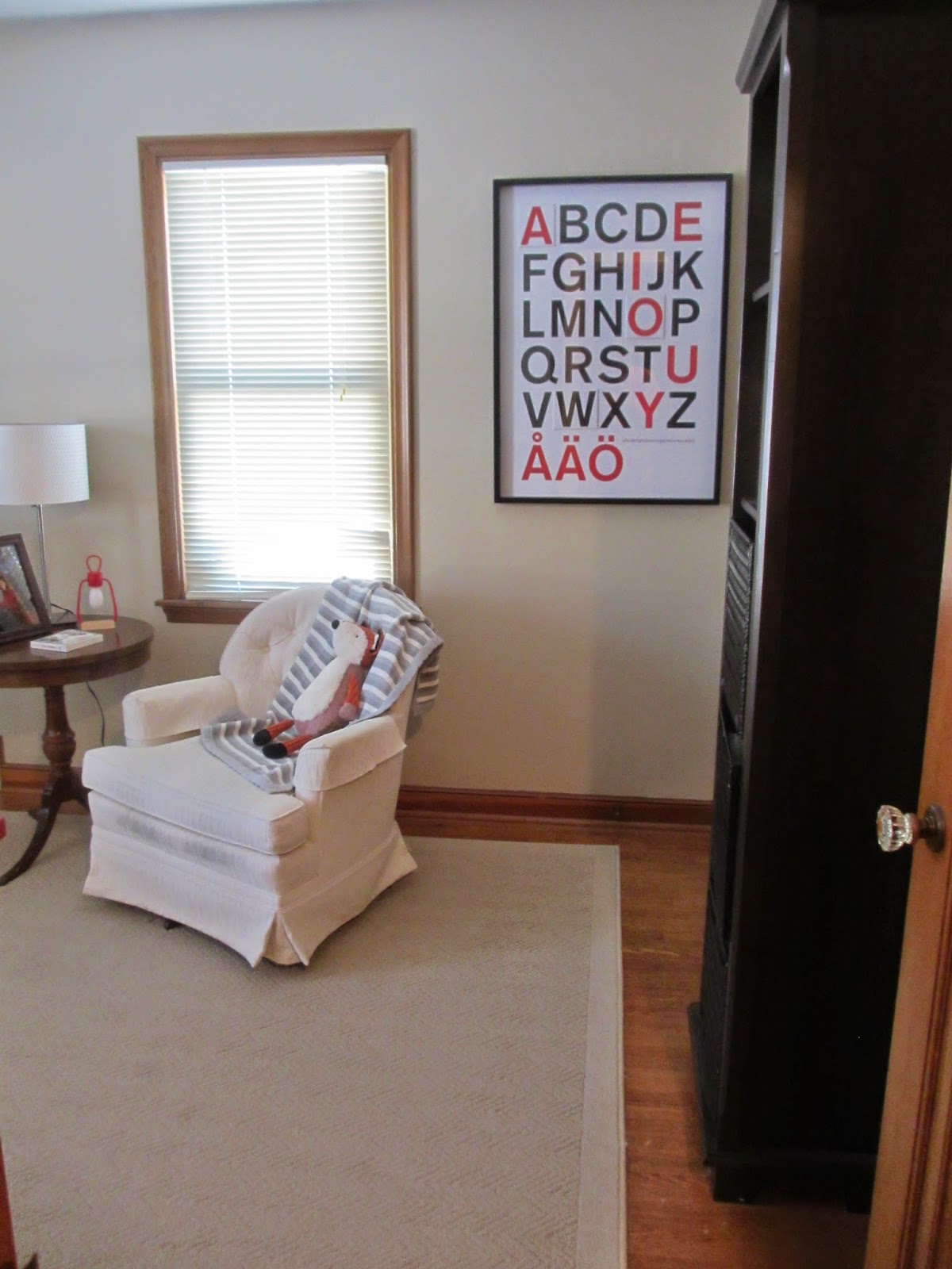 above changing table decor