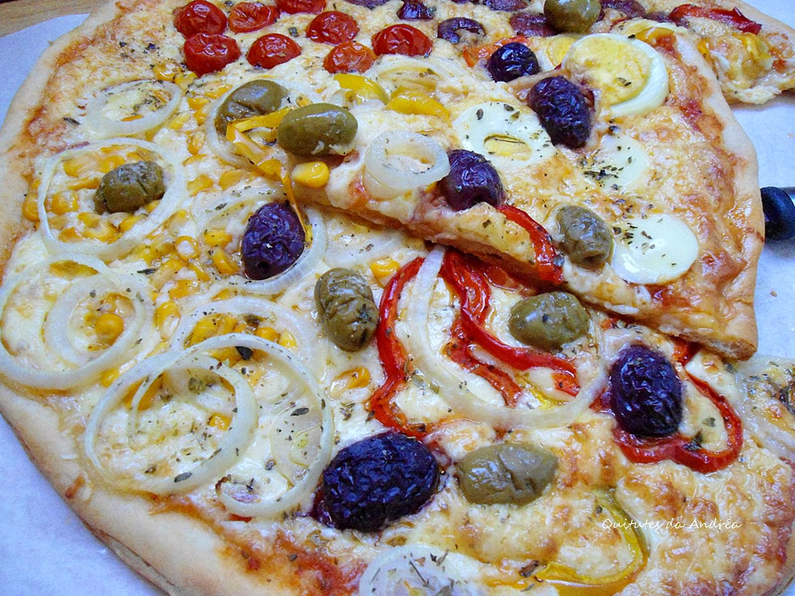 PIZZA MISTA + PIZZA DE DAMASCO Quitutes da Andréa