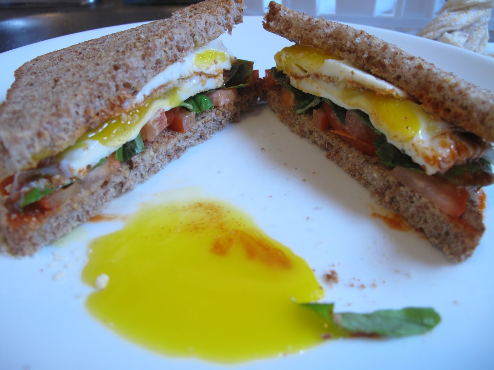 Covet My Dish Tomato Basil Egg Sandwich