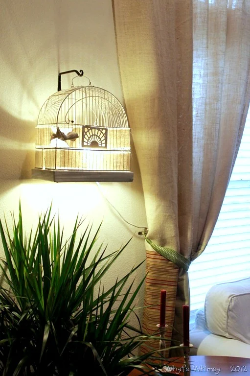 A cool, whimsical bird cage light, by Whyt's Whimsy, featured on I Love That Junk - I NEED ONE!