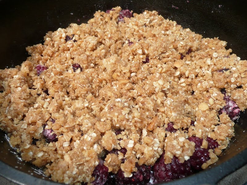 Everyday Dutch Oven Lemon Blackberry Crisp