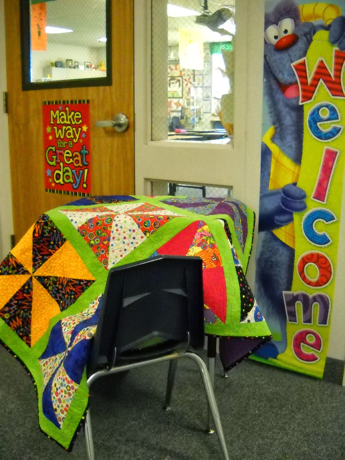 Val's Quilting Studio Classroom "Monster" Quilt