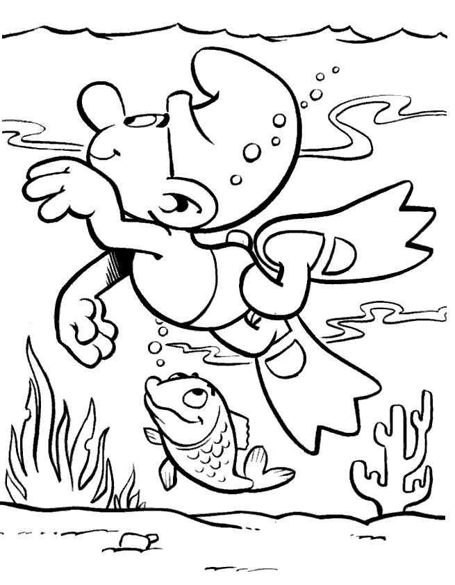 kids under 7 the smurfs coloring pages