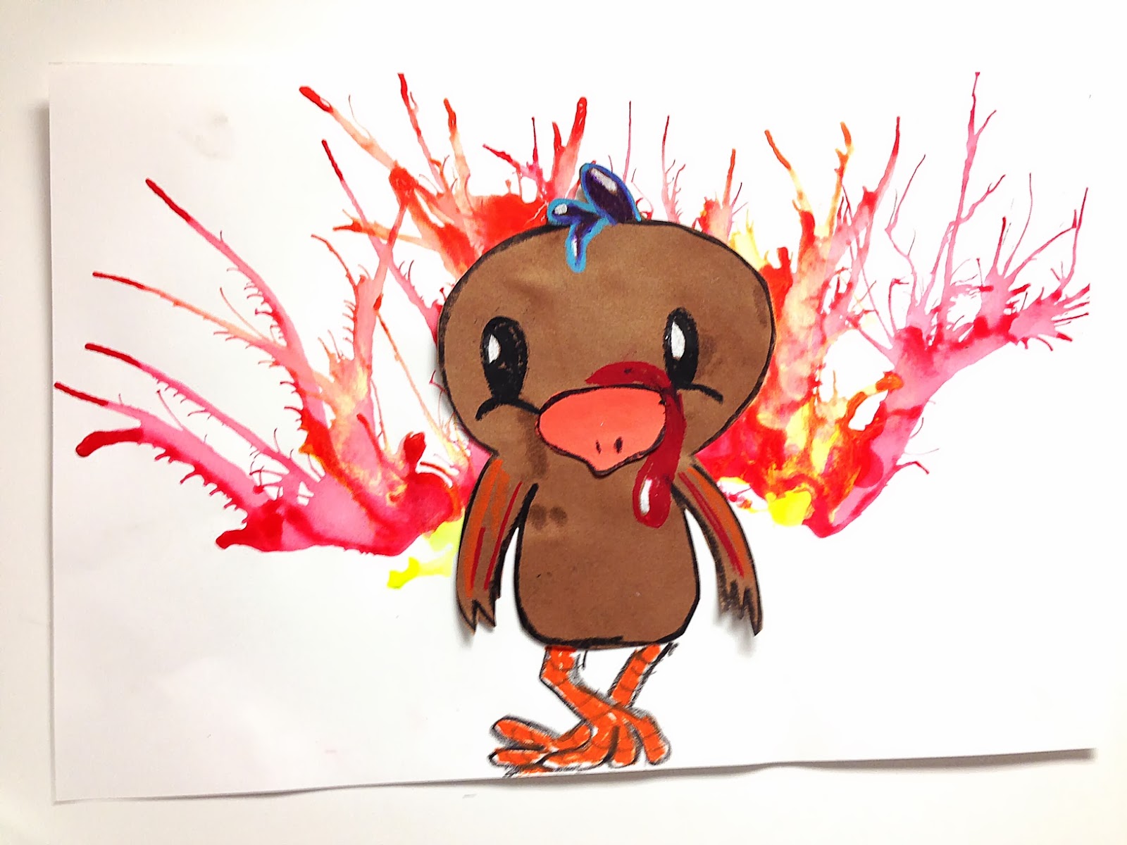 smART Class: Blow Paint Turkeys 2nd and 3rd Grade