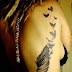  Feather Tattoo on Side Body