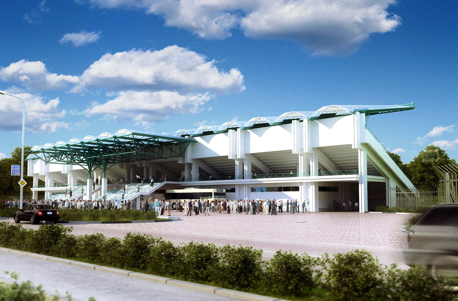 dbbai qatar architectural design plans play stadium 3d virtual design