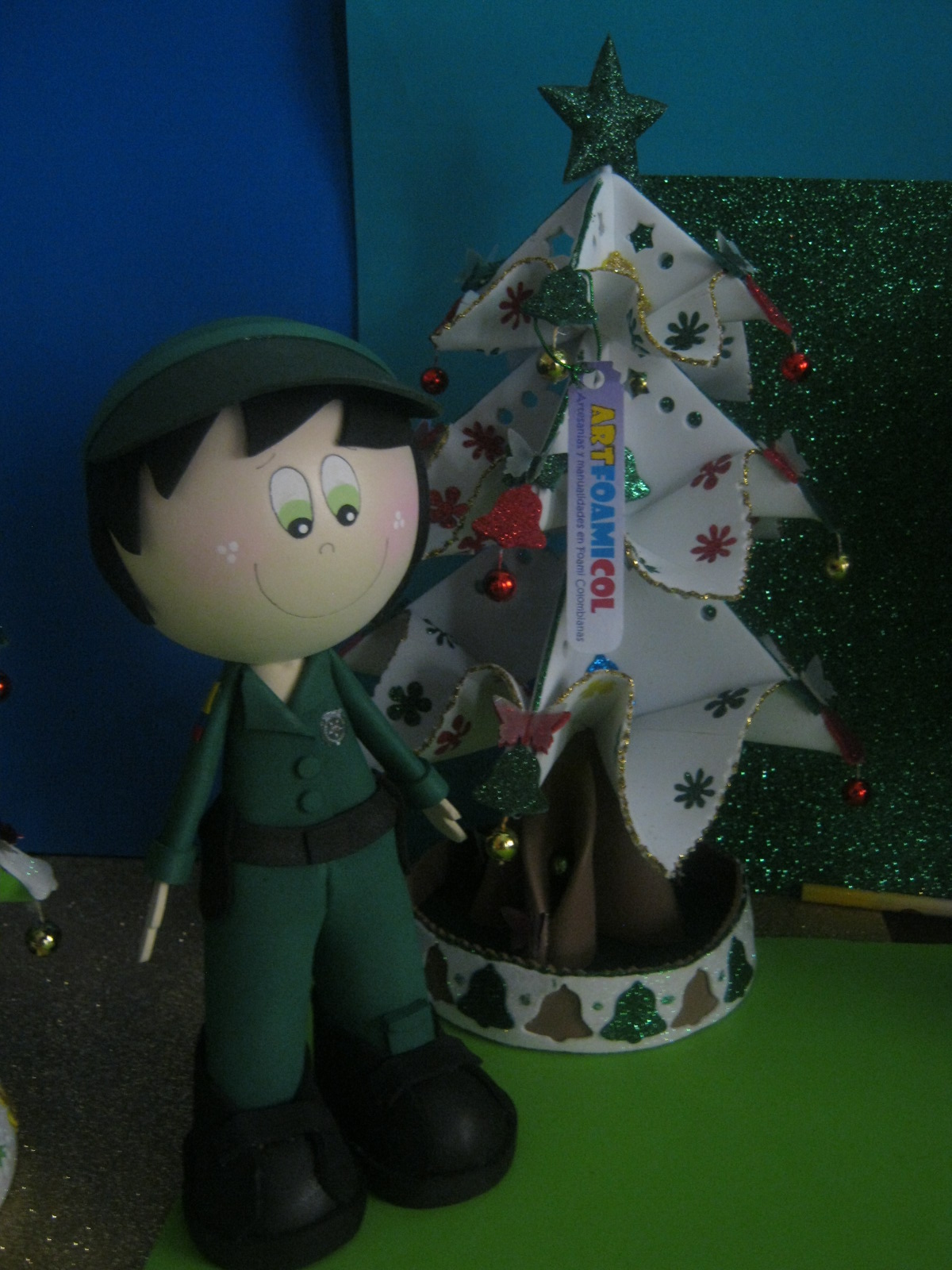 Mis Fofuchas 2013 Artfoamicol: Fofucho Policía Militar Foami Goma-eva Artfoamicol navidad Moldes y Patrones