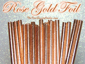 Rose Gold Straws