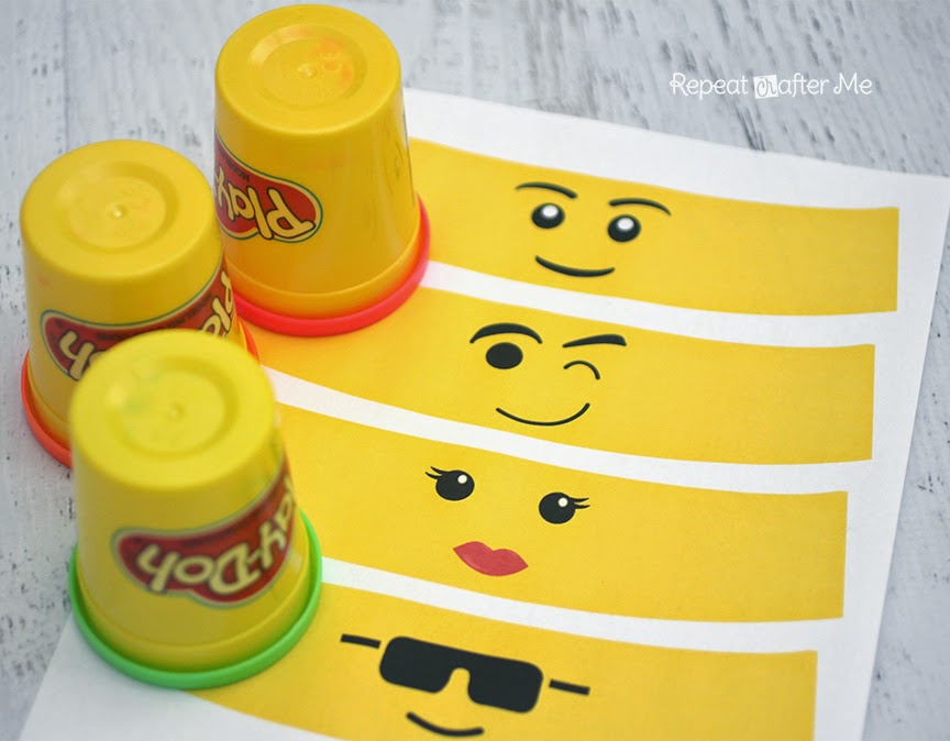 Repeat Crafter Me Lego Storage using Play Doh Containers