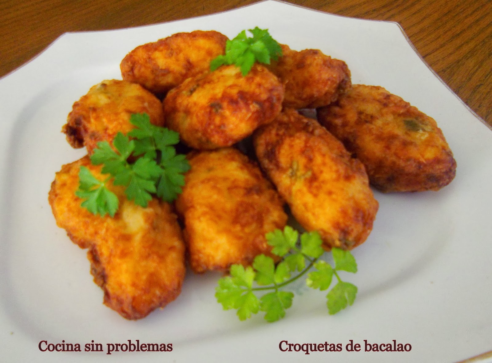 cocina sin problemas Croquetas de bacalao fresco y patata.