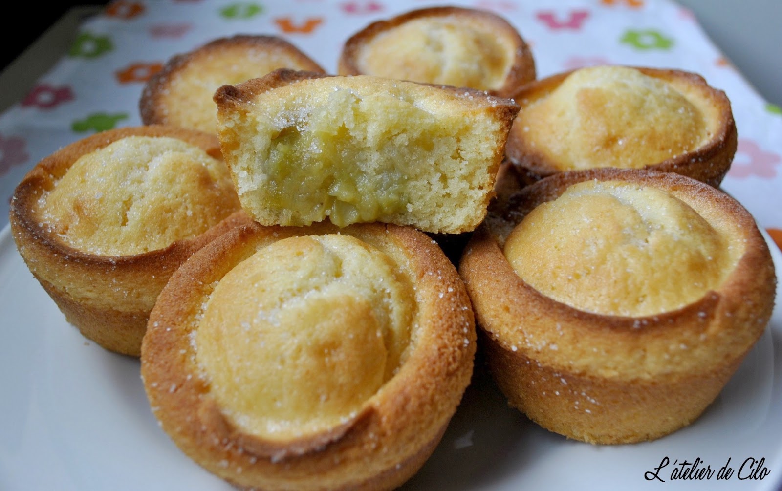 L'atelier de Cilo Muffins à la compote de Rhubarbe/Banane/Cannelle