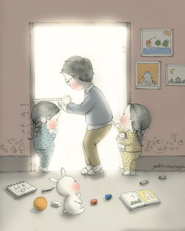 Growing up with love Coniglio Illustrator