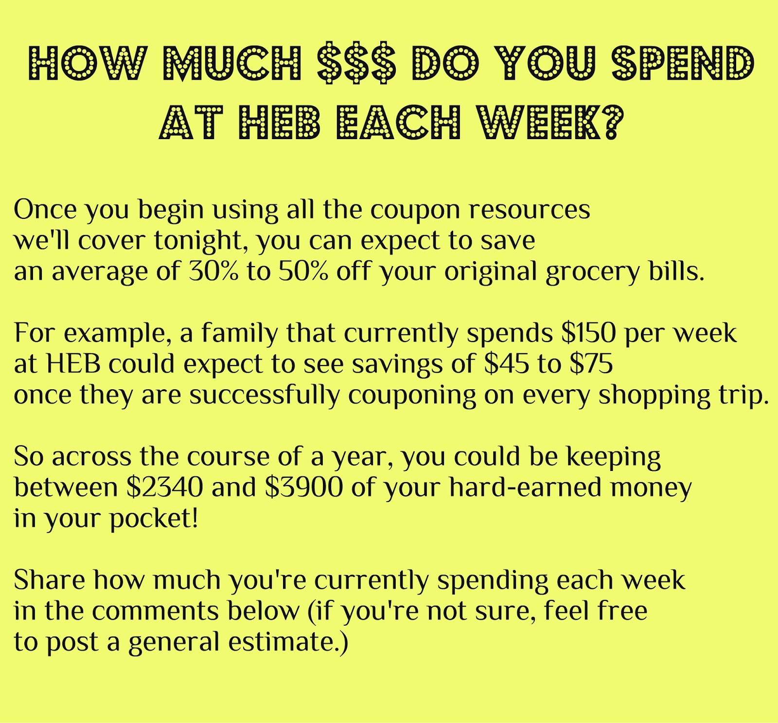 HEB Couponing 101 Free SelfPaced Coupon Class!