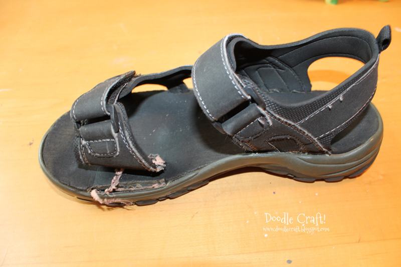 Doodlecraft Easy Repair for Shoes using Hot Glue!