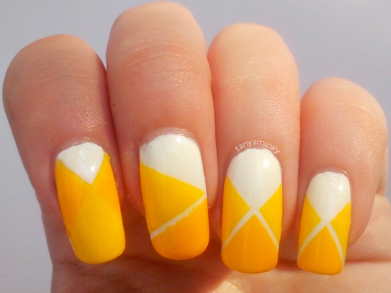 Matching Manicure Yellow Nails Striping Tape Nails Nail Art Nail Design Pattern