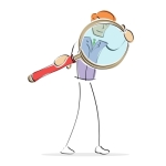 A Man With Magnifying Glass by digitalart
