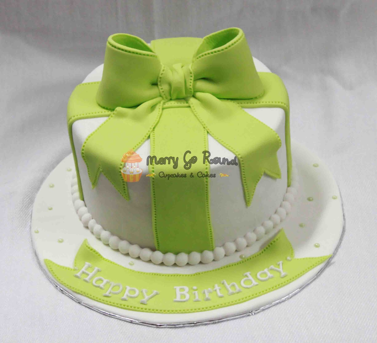 Merry Go Round Cupcakes & Cakes Simple Gift Box Bday Cake